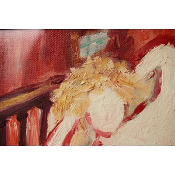 油彩4号 裸婦 額装　Z312 