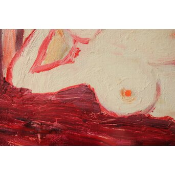 油彩4号 裸婦 額装　Z312 