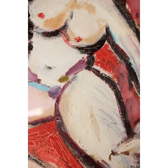 油彩 裸婦画 額装　Z313 