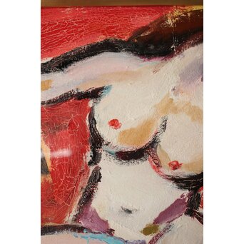 油彩 裸婦画 額装　Z313 