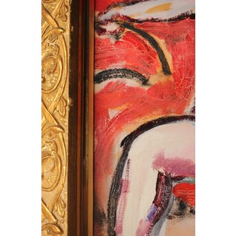 油彩 裸婦画 額装　Z313 