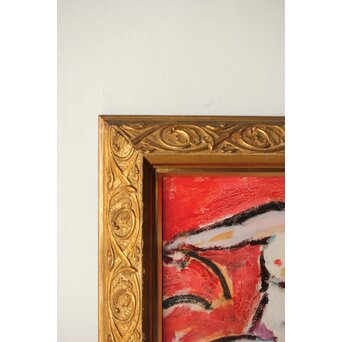 油彩 裸婦画 額装　Z313 