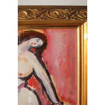油彩 裸婦画 額装　Z313 