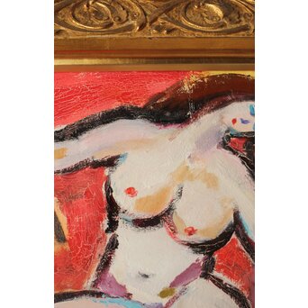 油彩 裸婦画 額装　Z313 