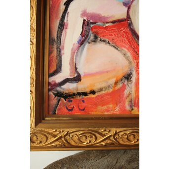 油彩 裸婦画 額装　Z313 