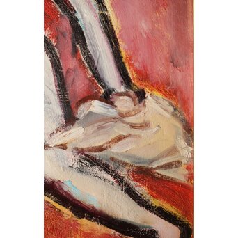 油彩 裸婦画 額装　Z313 