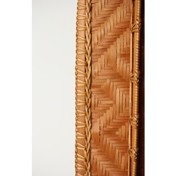 石川照雲 卍紋平竹籠　U304 