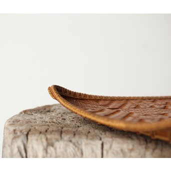 石川照雲 卍紋平竹籠　U304 