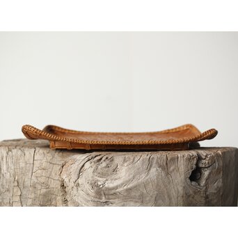 石川照雲 卍紋平竹籠　U304 