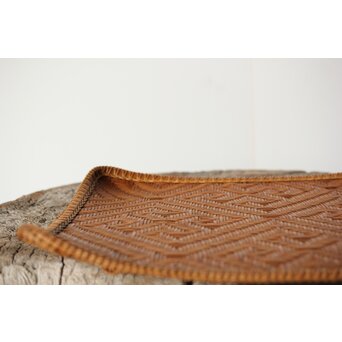 石川照雲 卍紋平竹籠　U304 