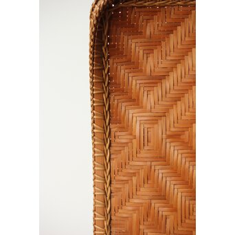 石川照雲 卍紋平竹籠　U304 