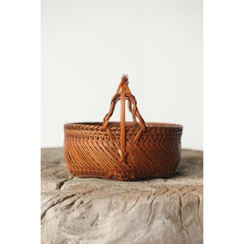 石川照雲 炭籠/竹籠　U306 