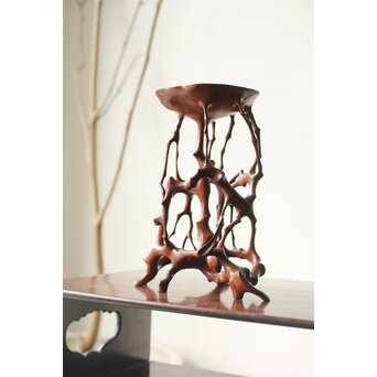 黄楊 天然木意 根木台 卓　X366