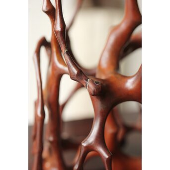 黄楊 天然木意 根木台 卓　X366 