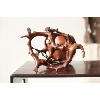 黄楊 天然木意 根木台 卓　X366 