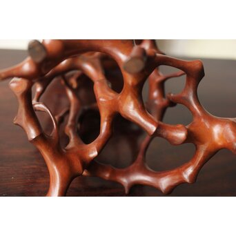 黄楊 天然木意 根木台 卓　X366 