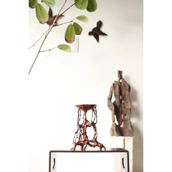 黄楊 天然木意 根木台 卓　X366 