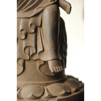 仏師 宮沢甲輔作 乾漆 如意輪観世音菩薩像 台座付　X367 