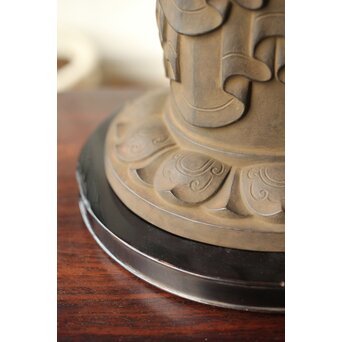 仏師 宮沢甲輔作 乾漆 如意輪観世音菩薩像 台座付　X367 