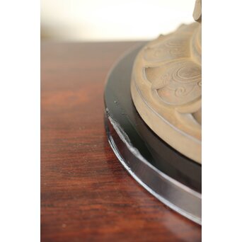 仏師 宮沢甲輔作 乾漆 如意輪観世音菩薩像 台座付　X367 