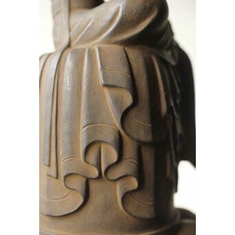 仏師 宮沢甲輔作 乾漆 如意輪観世音菩薩像 台座付　X367 