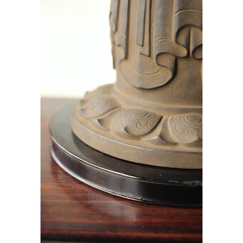 仏師 宮沢甲輔作 乾漆 如意輪観世音菩薩像 台座付　X367 