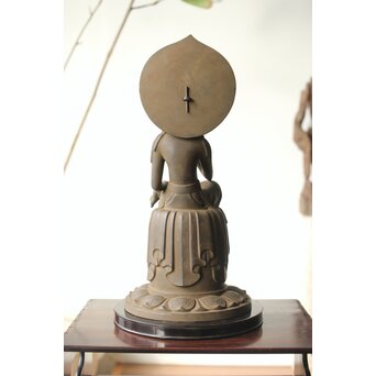 仏師 宮沢甲輔作 乾漆 如意輪観世音菩薩像 台座付　X367 