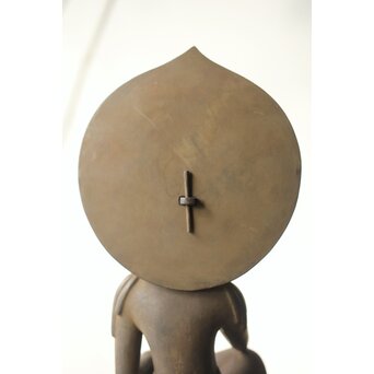 仏師 宮沢甲輔作 乾漆 如意輪観世音菩薩像 台座付　X367 