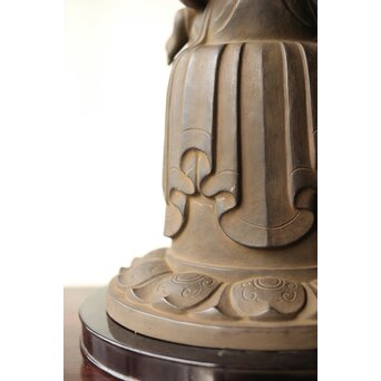 仏師 宮沢甲輔作 乾漆 如意輪観世音菩薩像 台座付　X367 