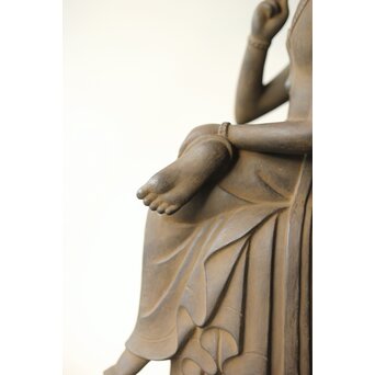 仏師 宮沢甲輔作 乾漆 如意輪観世音菩薩像 台座付　X367 