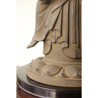 仏師 宮沢甲輔作 乾漆 如意輪観世音菩薩像 台座付　X367 