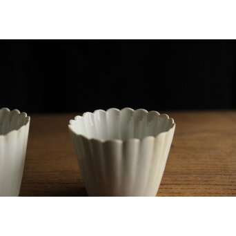 古伊万里白磁 小振菊型向付 3客1組　P352 