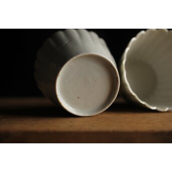 古伊万里白磁 小振菊型向付 3客1組　P352 