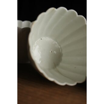 古伊万里白磁 大振菊型向付 5客1組　P353 