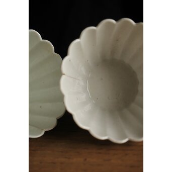 古伊万里白磁 大振菊型向付 5客1組　P353 