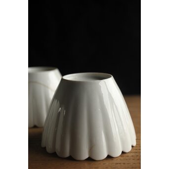 古伊万里白磁 大振菊型向付 5客1組　P353 