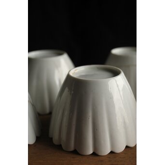 古伊万里白磁 大振菊型向付 5客1組　P353 