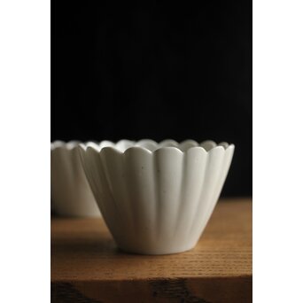 古伊万里白磁 大振菊型向付 5客1組　P353 