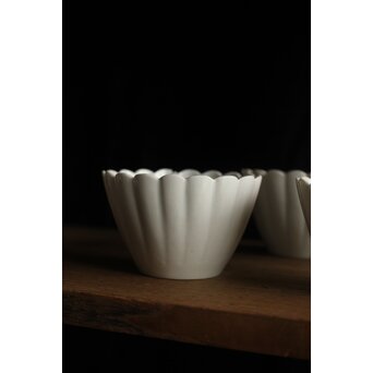 古伊万里白磁 大振菊型向付 5客1組　P353 