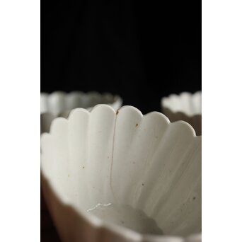 古伊万里白磁 大振菊型向付 5客1組　P353 