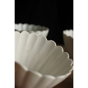 古伊万里白磁 大振菊型向付 5客1組　P353 