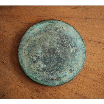 倣 戦国 青銅器 トルコ石金銀象嵌 銅錯金松石珍獣紋古鏡/銅鏡　M328 