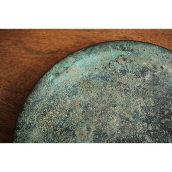 倣 戦国 青銅器 トルコ石金銀象嵌 銅錯金松石珍獣紋古鏡/銅鏡　M328 