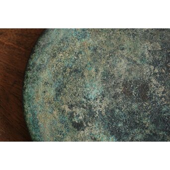 倣 戦国 青銅器 トルコ石金銀象嵌 銅錯金松石珍獣紋古鏡/銅鏡　M328 