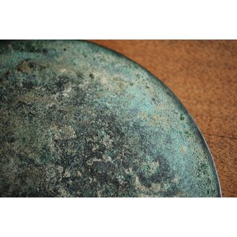 倣 戦国 青銅器 トルコ石金銀象嵌 銅錯金松石珍獣紋古鏡/銅鏡　M328 