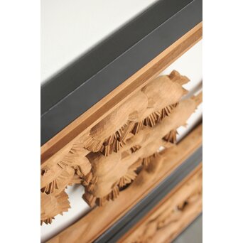 今井徳造 井波彫刻欄間 新春新雪唐子図 2枚1組　R0235 