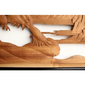 今井徳造 井波彫刻欄間 新春新雪唐子図 2枚1組　R0235 