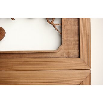 井波系か 鷹松木彫欄間 2枚1組　R0239 