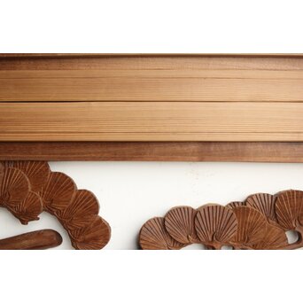 井波系か 鷹松木彫欄間 2枚1組　R0239 