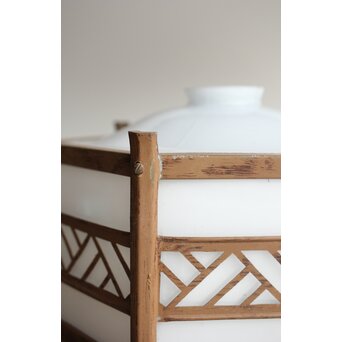 六角型 木目仕上縁電笠　A042 